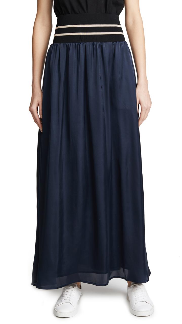 Scotch Soda Maison Scotch Maxi Skirt With Elastic Waist