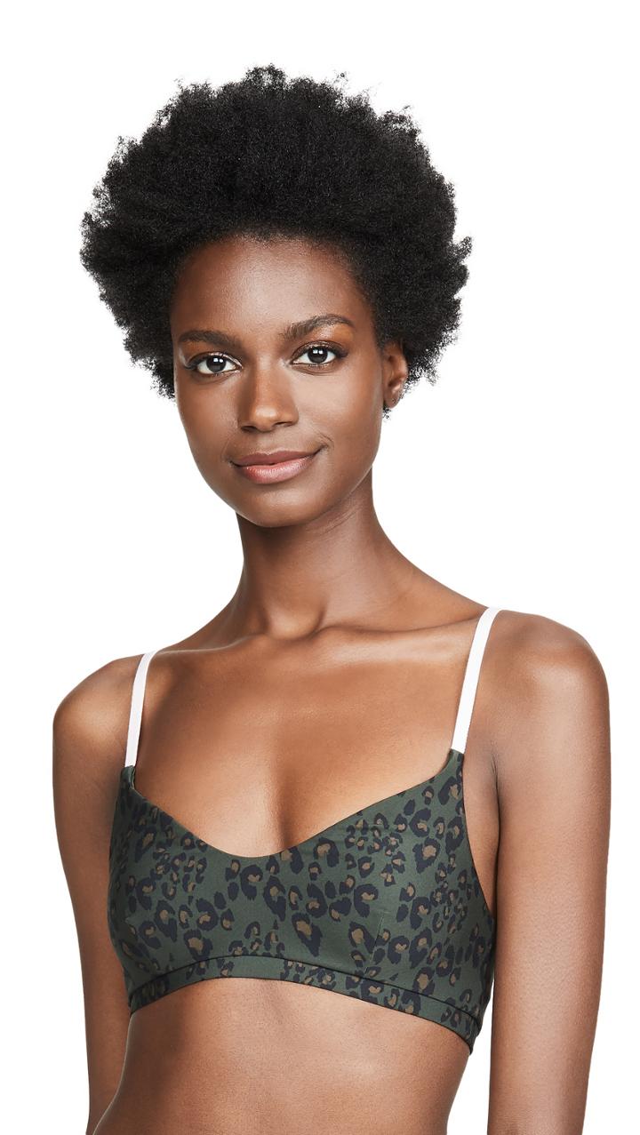 The Upside Army Leopard Ballet Bra