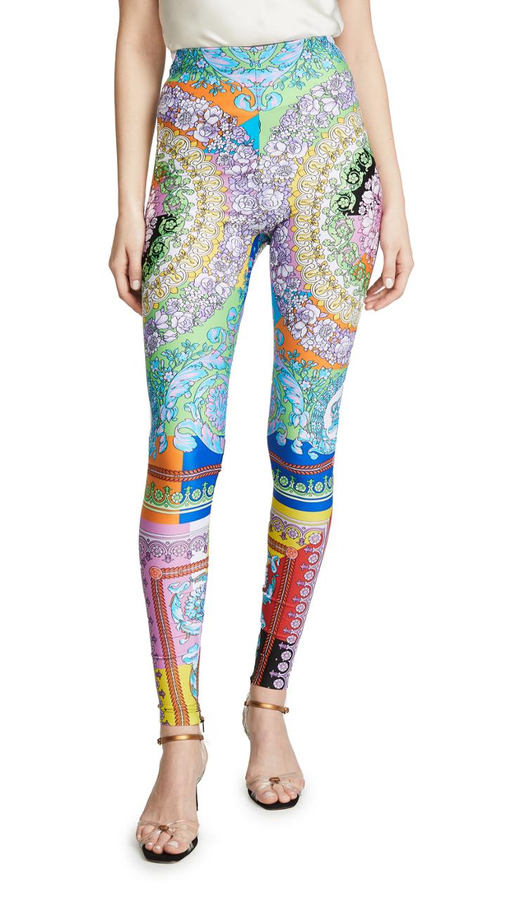 Versace Technicolor Baroque Leggings