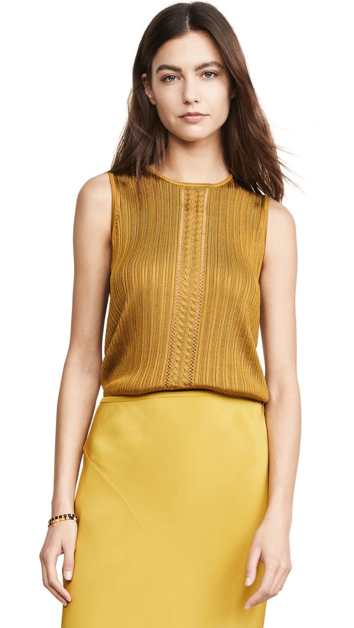 Tse Cashmere Cable Framed Sweater