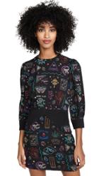Fleur Du Mal Puff Sleeve Gartered Dress