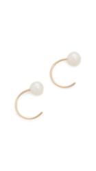 Zoe Chicco 14k Gold Freshwater Cultured Pearl Huggie Earrings