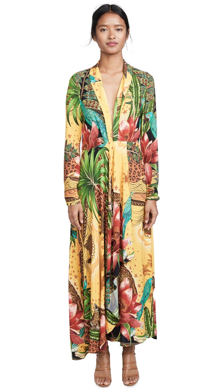 Farm Rio Tropical Dreams V Neck Maxi Dress