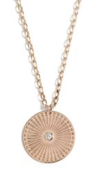 Zoe Chicco 14k Gold Medium Sunbeam Medallion Necklace