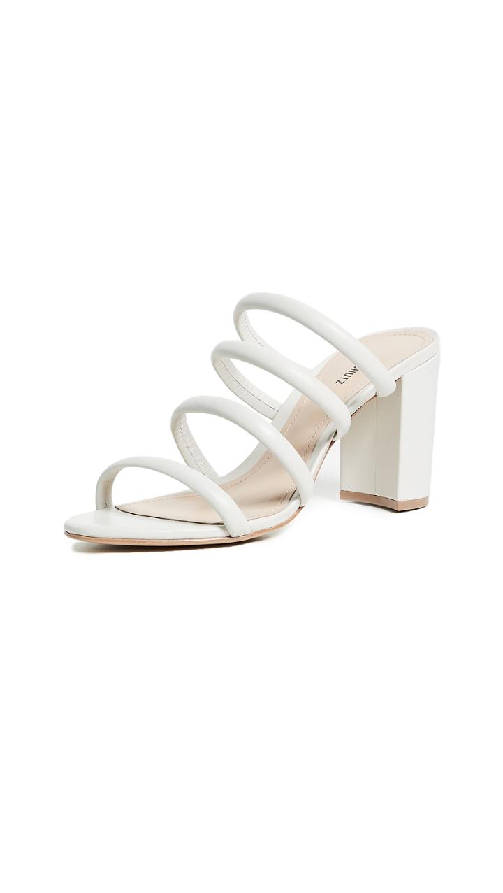 Schutz Geisy Pvc Block Heel Sandals