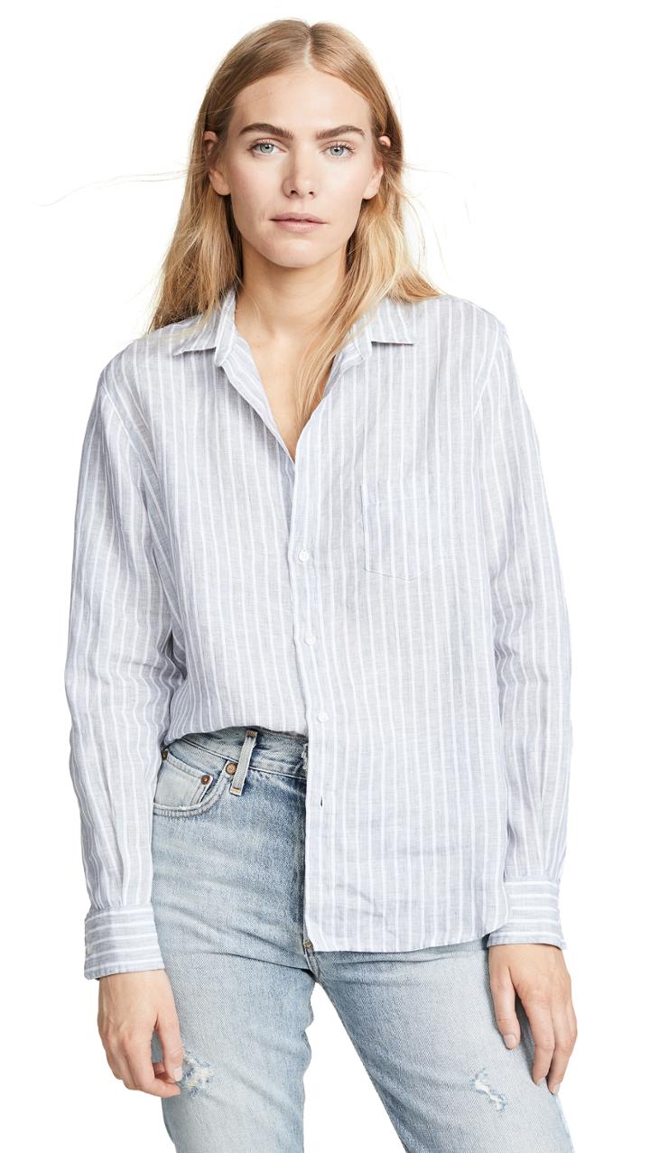 Frank Eileen Eileen Long Sleeve Button Down Shirt