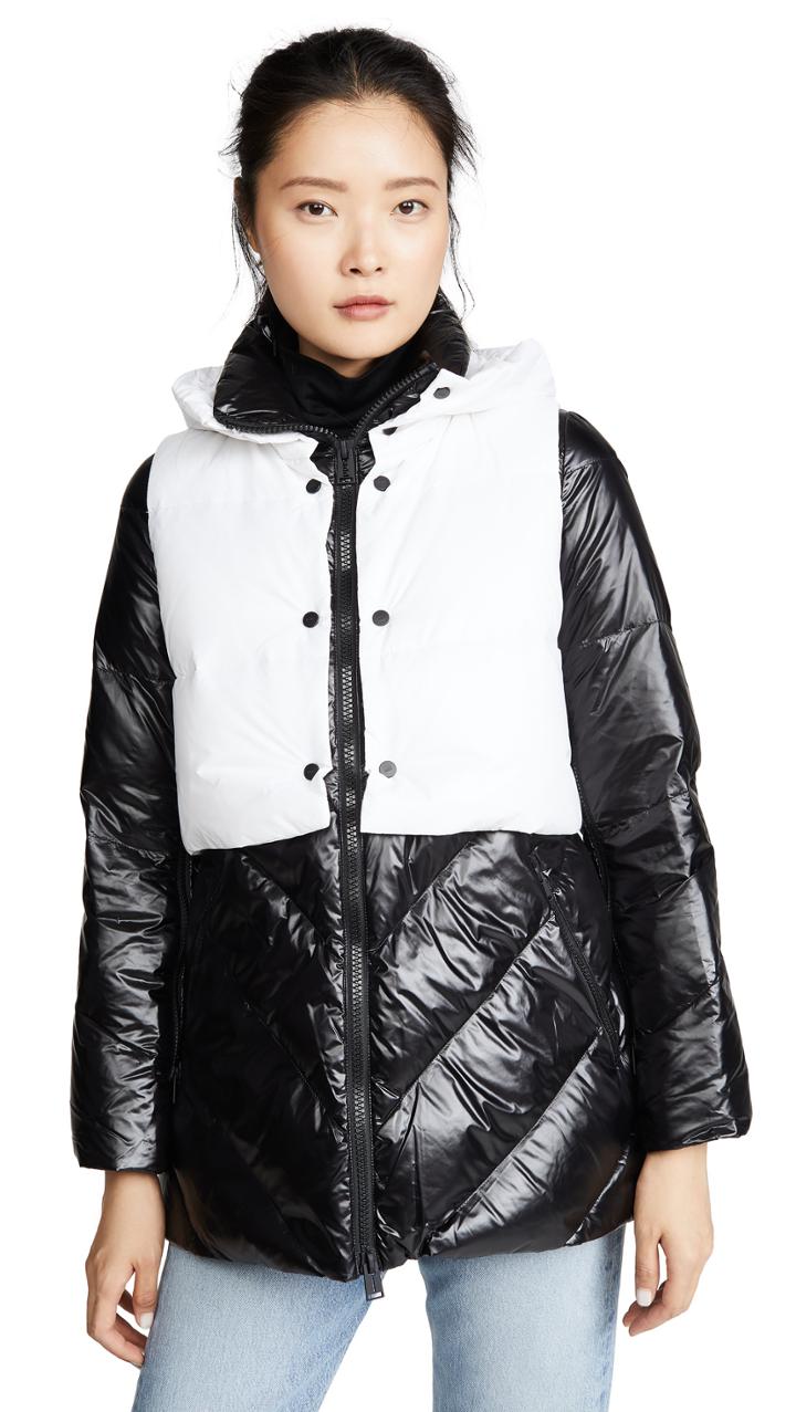 Add Down Down Jacket With Detachable Hooded Vest