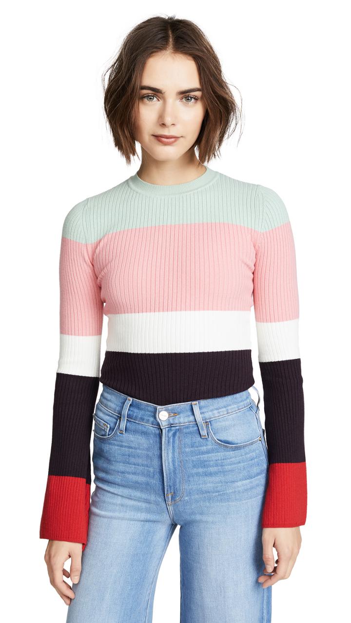 Joostricot Colorblock Rib Sweater