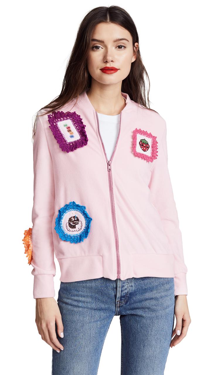 Michaela Buerger Strawberry Patch Zip Jacket