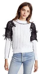M Patmos Star Finch Fringed Crew Sweater