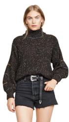 Toga Pulla Tweed Knit High Neck Sweater