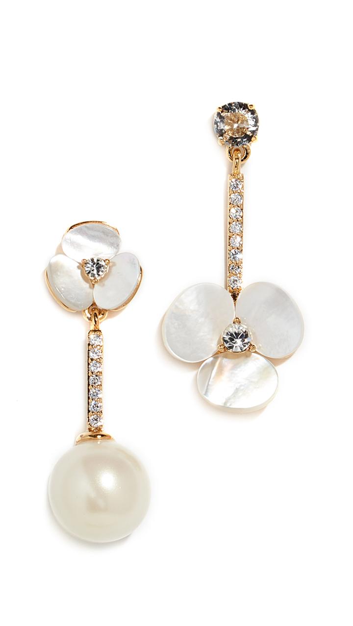 Kate Spade New York Disco Pansy Asymmetrical Earrings