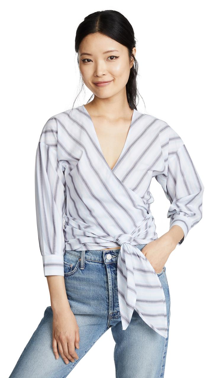 Habitual Annaise Elbow Sleeve Wrap Top