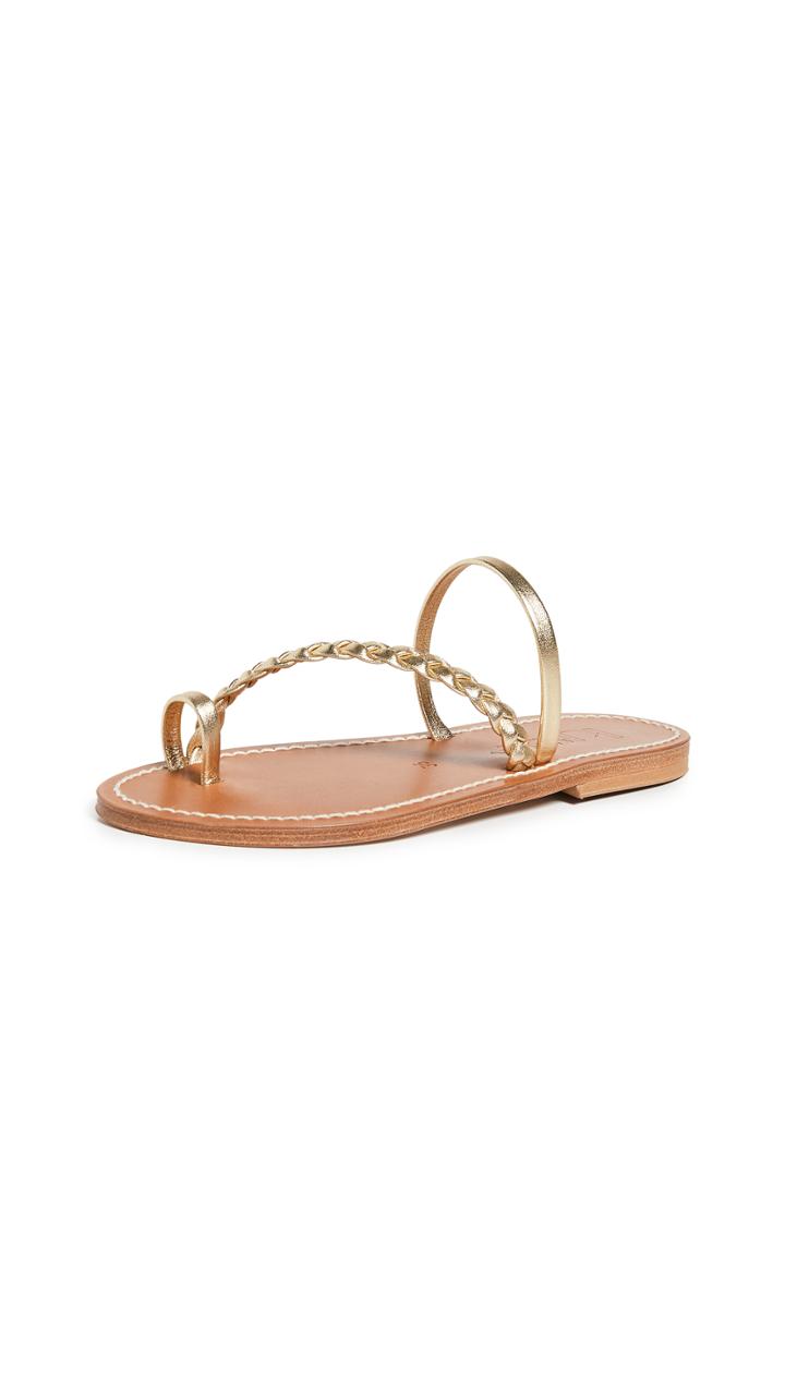 K Jacques Septine Band Toe Ring Slides