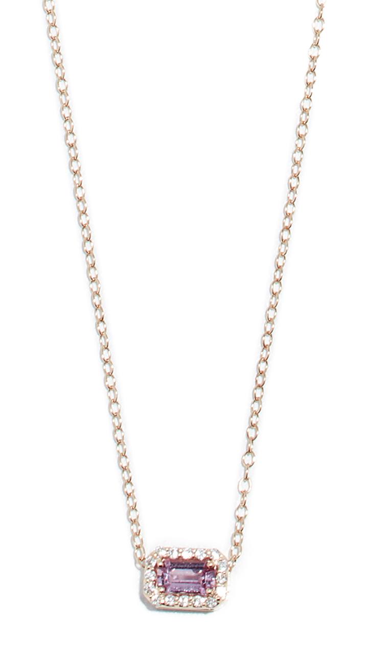 Alison Lou 14k Sapphire And Diamond Tiny Necklace
