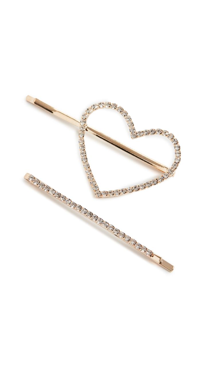 Shashi Crystal Heart Pin Set