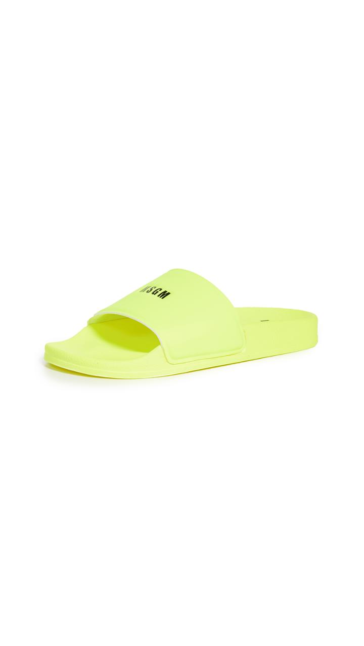 Msgm Micro Logo Pool Slides