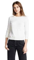 Enza Costa Cropped Shrunken Sweatshirt
