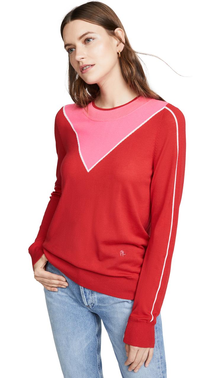 Adam Lippes Intarsia Crew Neck Sweater