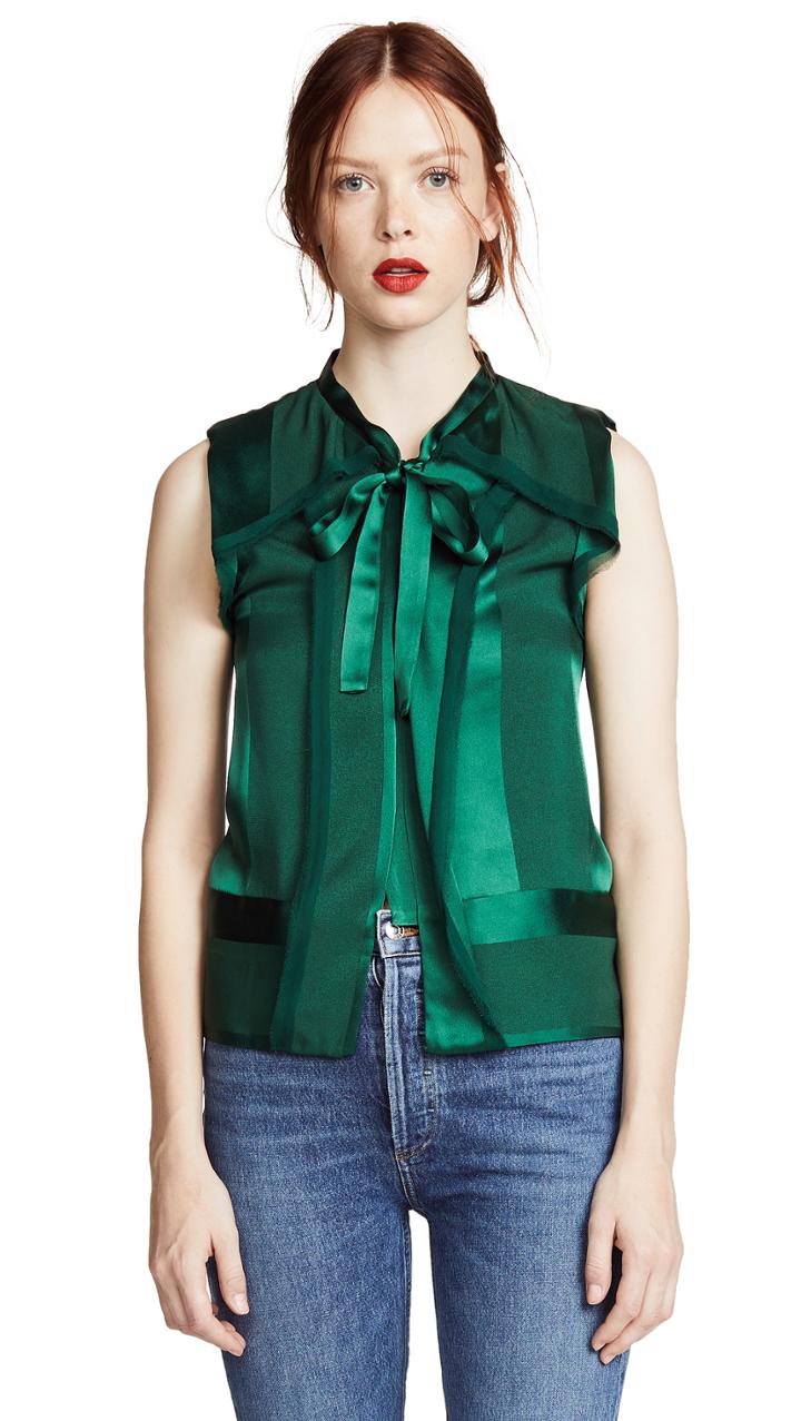 Zac Posen Satin Blouse