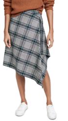 Cedric Charlier Plaid Wrap Skirt