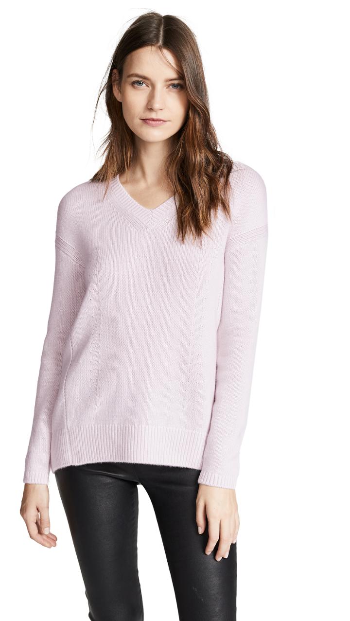 Tse Cashmere Cashmere Cocoon Back V Neck Sweater