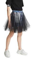 Unravel Project Denim Tulle Skirt