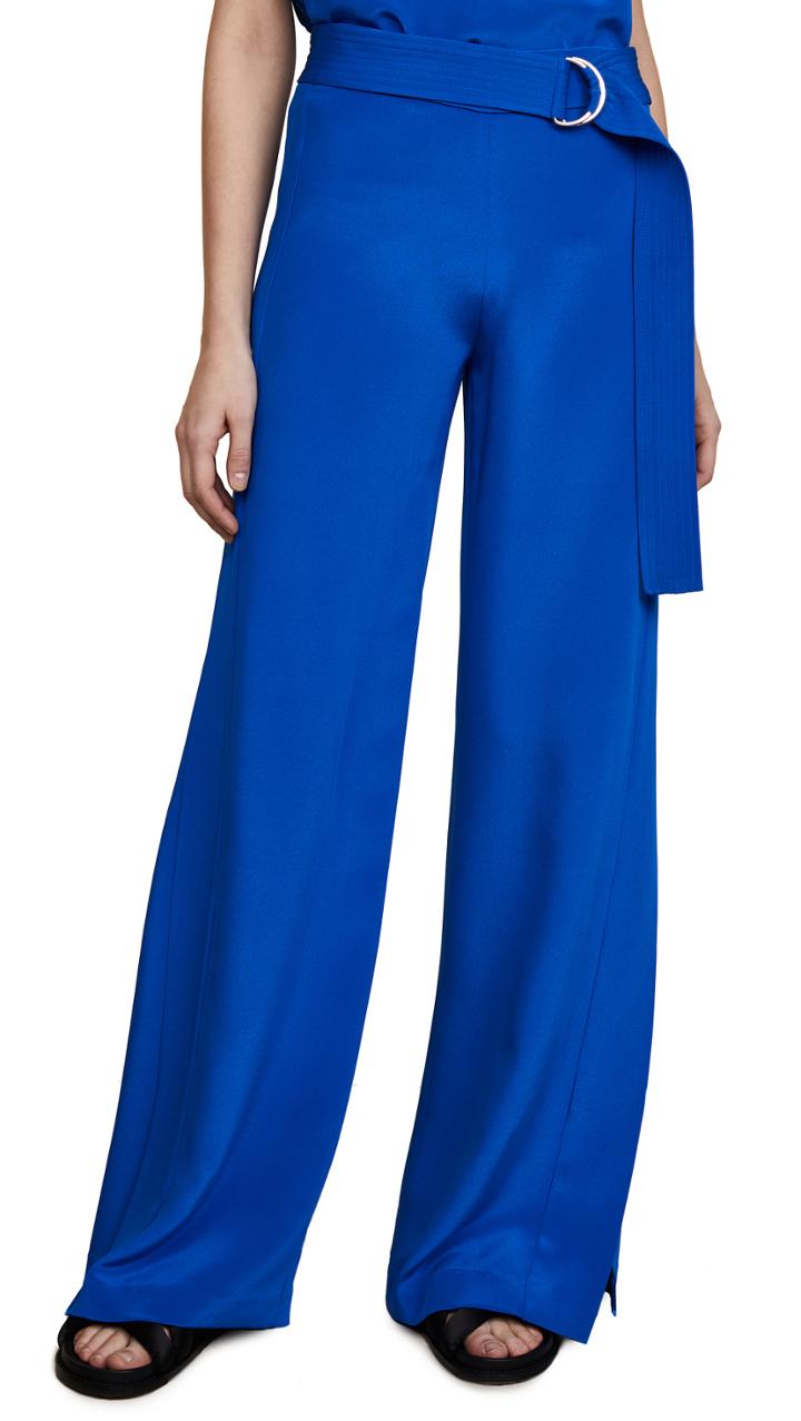Adam Lippes Silk Crepe Wide Leg Pants