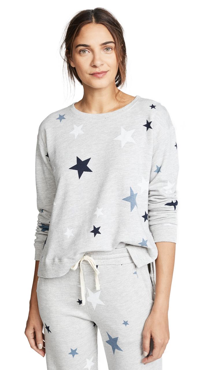 Sundry Stars High Low Slit Sweatshirt