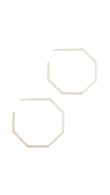 Lana Jewelry 14k Octagon Hoops