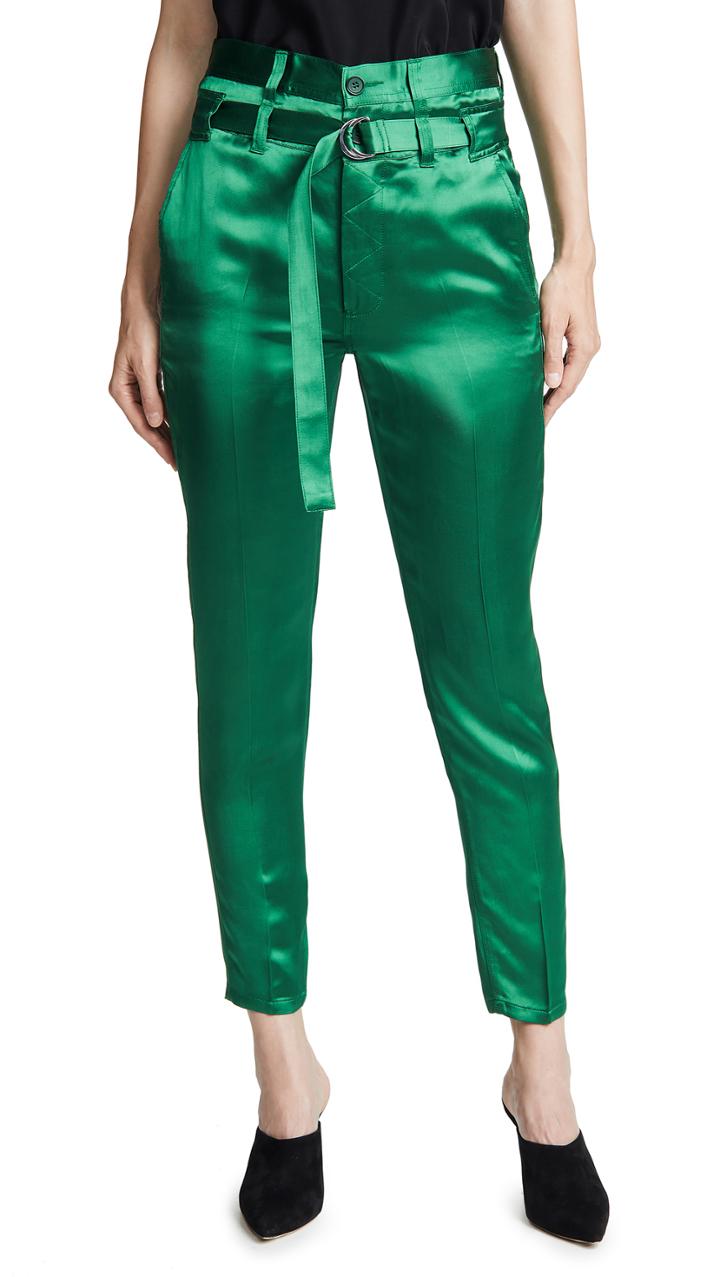 Robert Rodriguez High Waisted Satin Pants