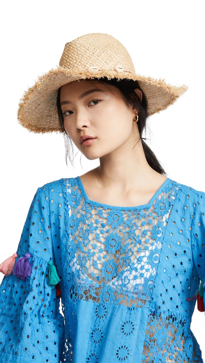 Madewell Shell Trim Boho Straw Hat