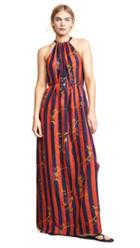Raquel Allegra Floral Stripe Dress