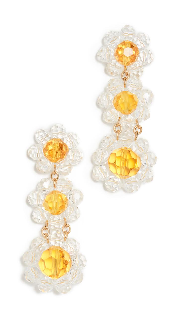 For Love Lemons Daisy Beaded Earrings