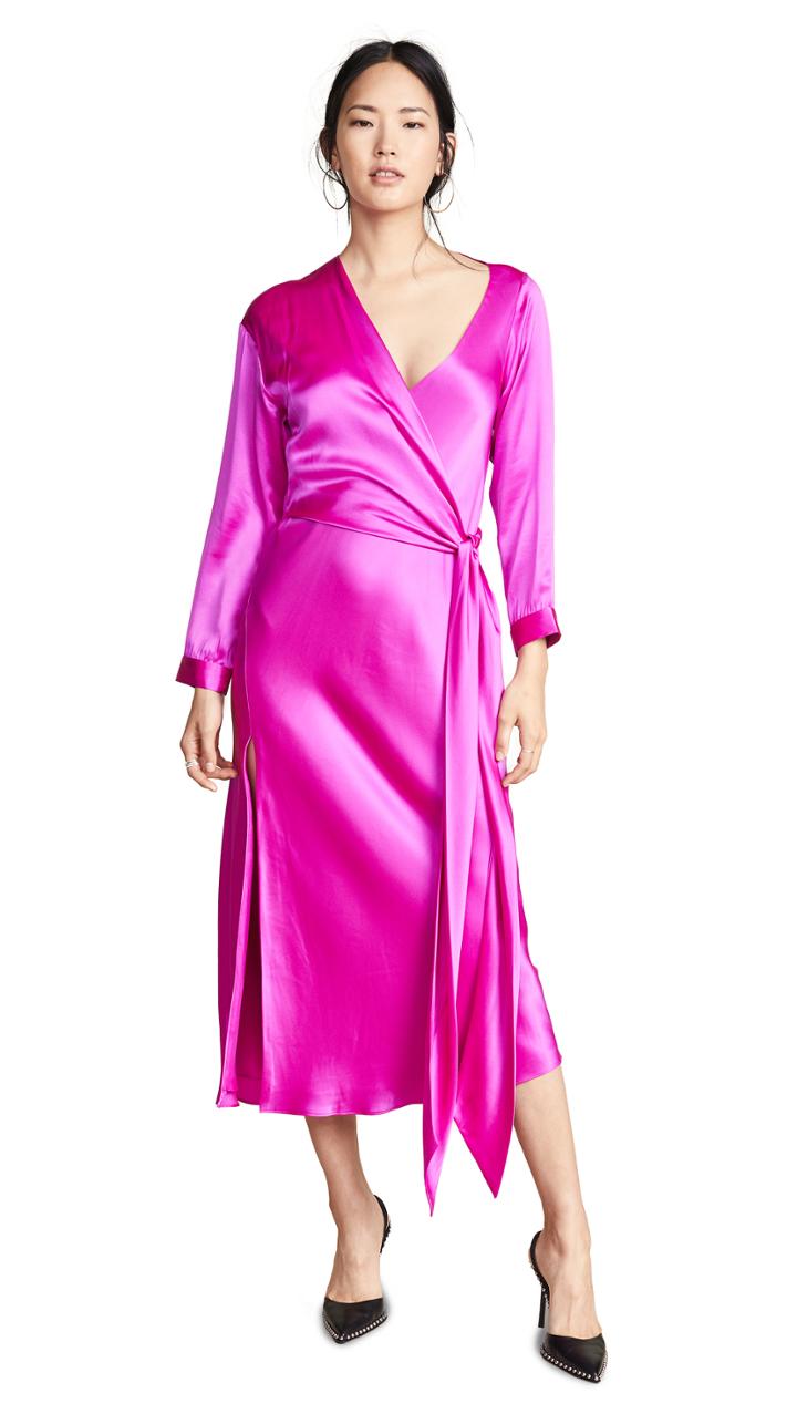 Michelle Mason Asymmetrical Dress With Tie