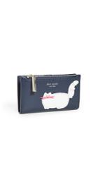 Kate Spade New York Beaded Cat Small Bifold Wallet