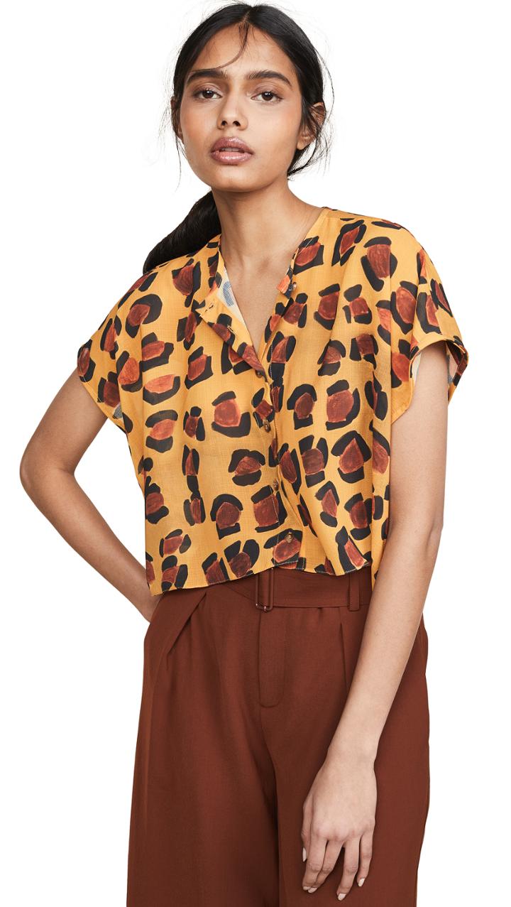 Tata Naka Leopard Print Crop Top