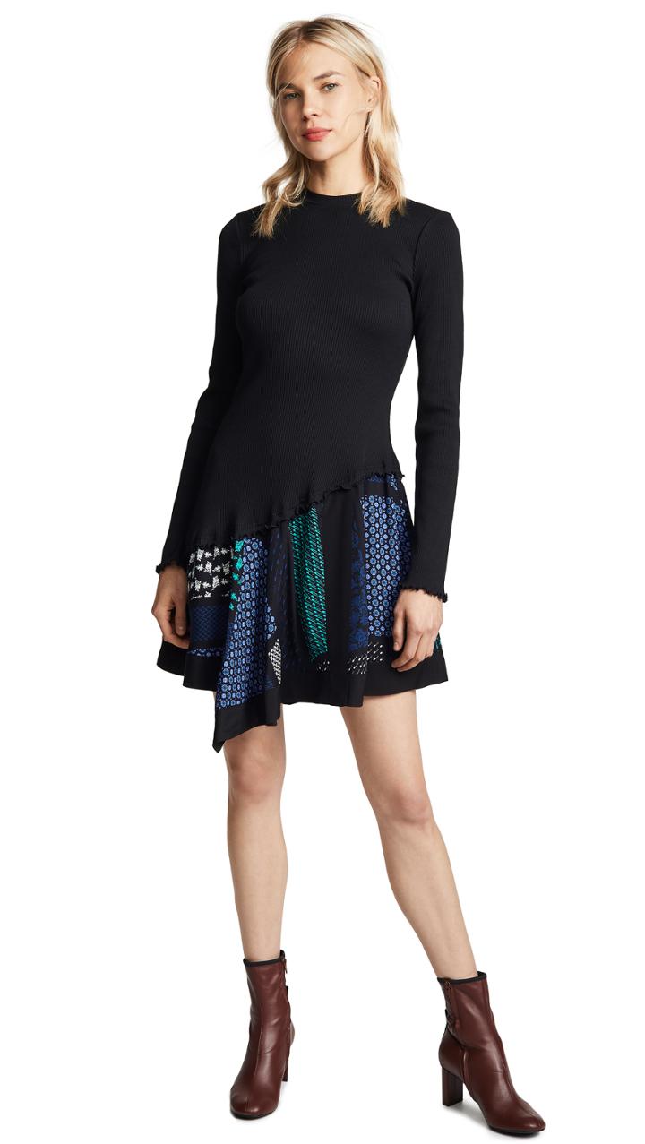 Derek Lam 10 Crosby Ribbed Knit Dress