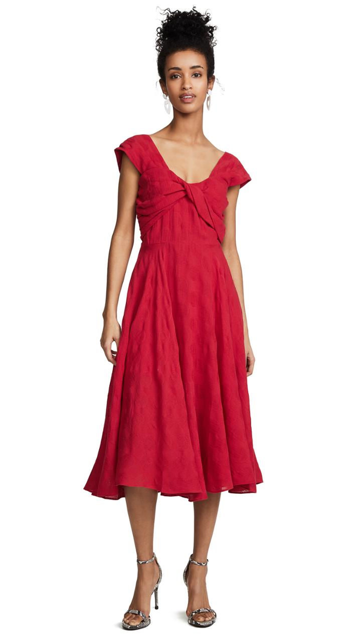 La Maison Talulah Ruby Red Midi Dress