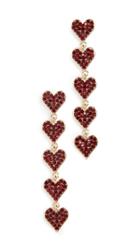 Stella Ruby Crystal Heart Earrings