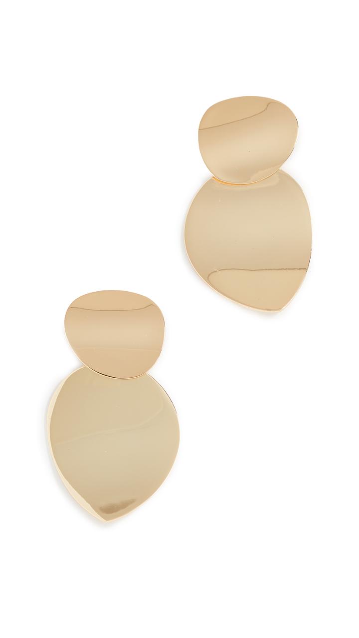 Baublebar Geo Metal Leaf Earrings