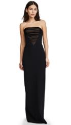 Alexander Wang Deconstructed Bustier Gown With Tulle Front Detail