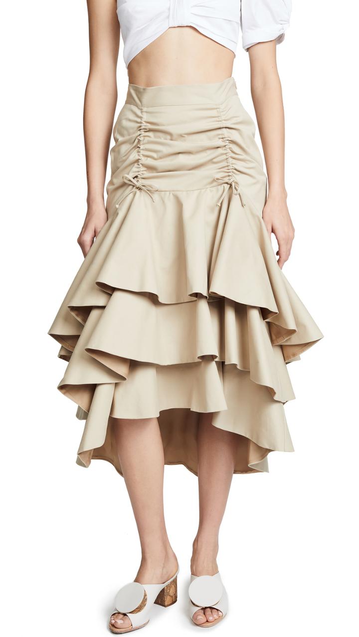 Viva Aviva Candelaria Khaki Skirt