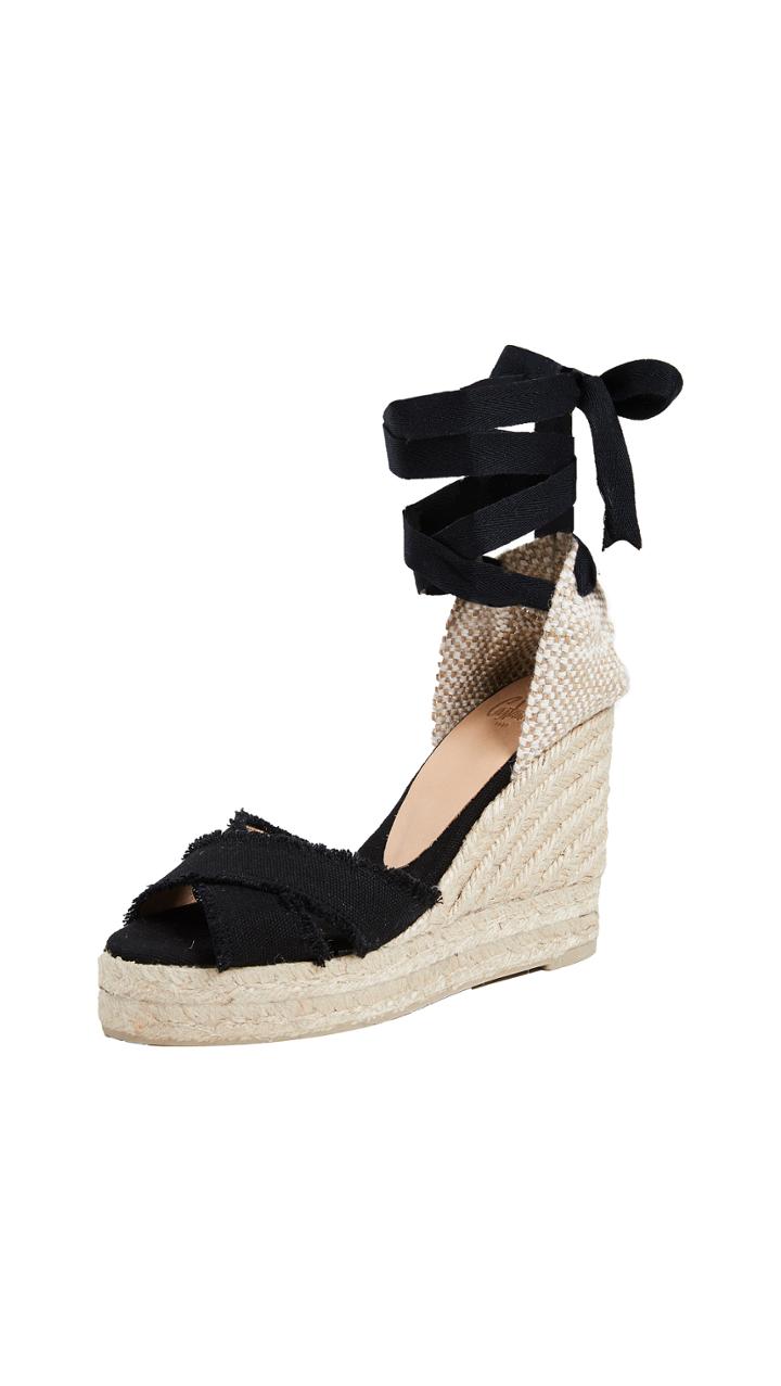 Castaner Blaudell Crisscross Low Wedges
