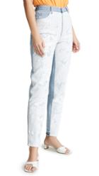 Ksenia Schnaider Reworked Denim Sequin Front Jeans
