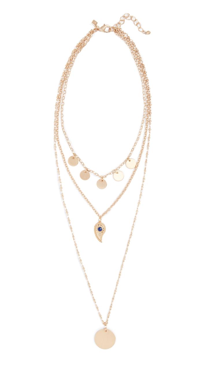 Rebecca Minkoff Triple Layer Paisley Necklace