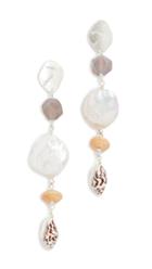 Chan Luu Freshwater Cultured Pearl Shell Drop Earrings