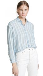 Vince Textured Stripe Boxy Top