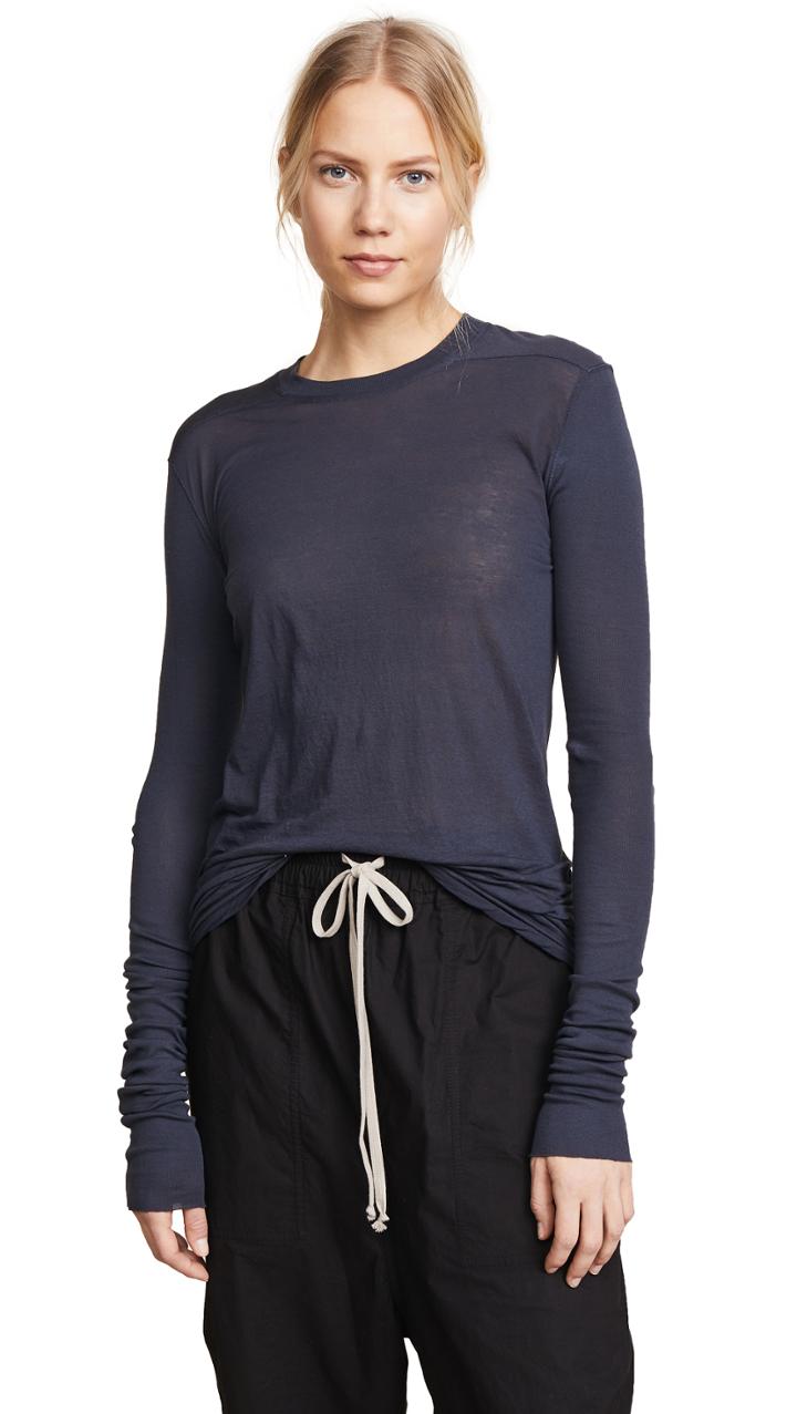 Rick Owens Drkshdw Long Sleeve Crew Neck Tee