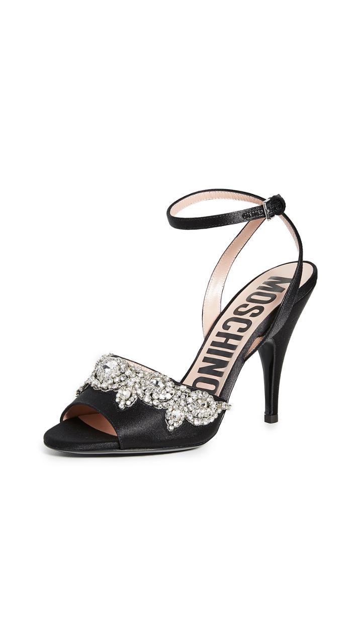 Moschino Stone Embellished Sandals
